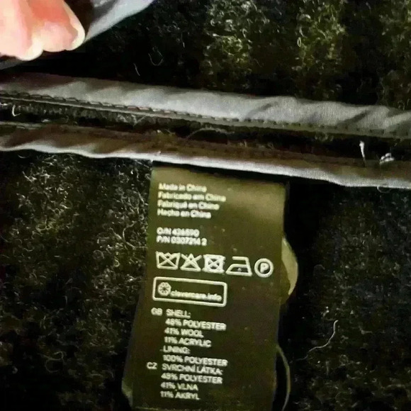 H&M (LOGG) Level of Grades Goods - Double Breasted Plaid Mid Length Coat. Size 4 - Picture 12 of 13